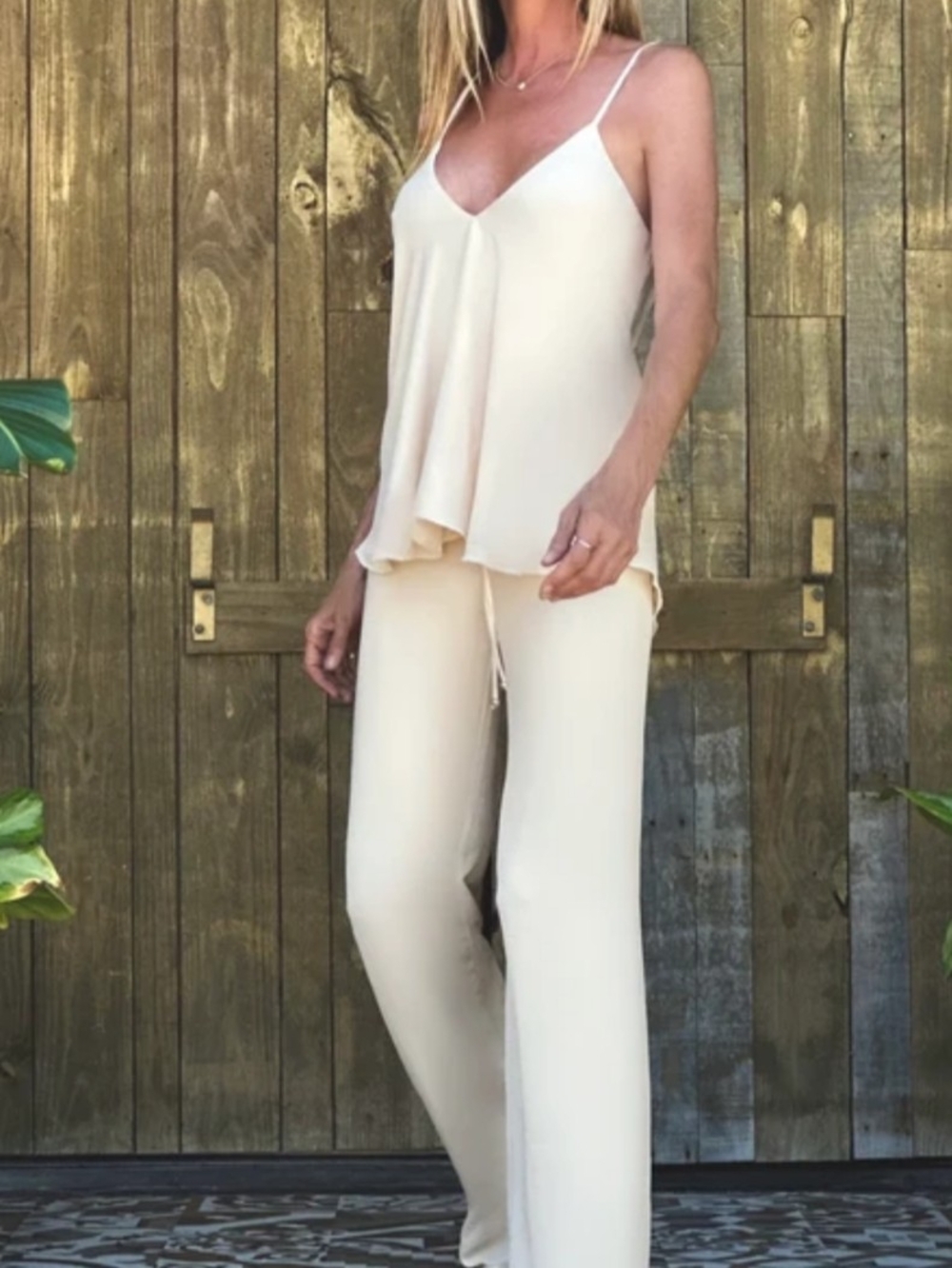Mandy Pant Butter Double Chiffon Pants Boho Chic